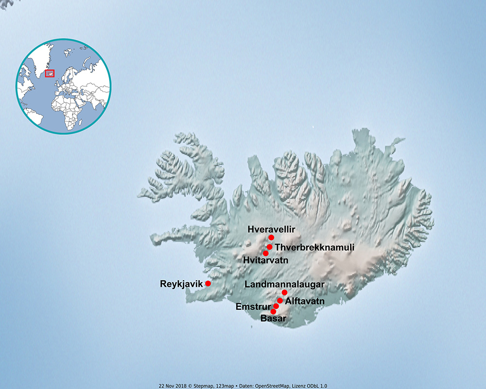 Karte Island internet