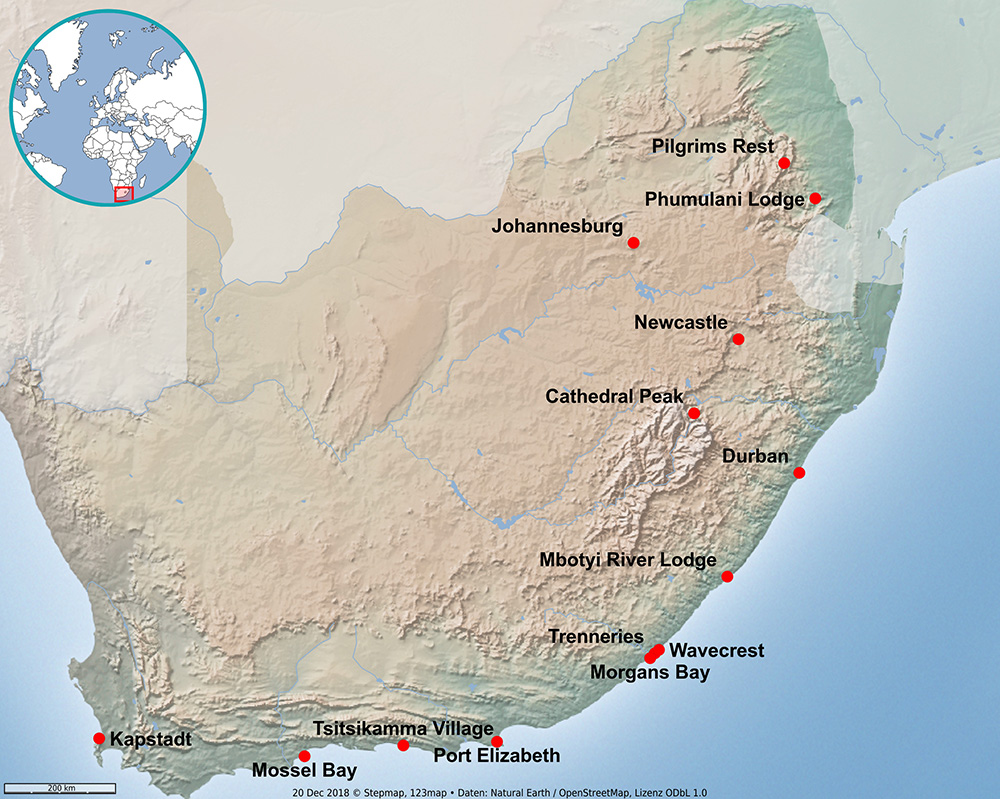 Karte Suedafrika internet